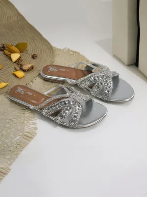 Slippers Porn Silver | Fancy Slippers for Women