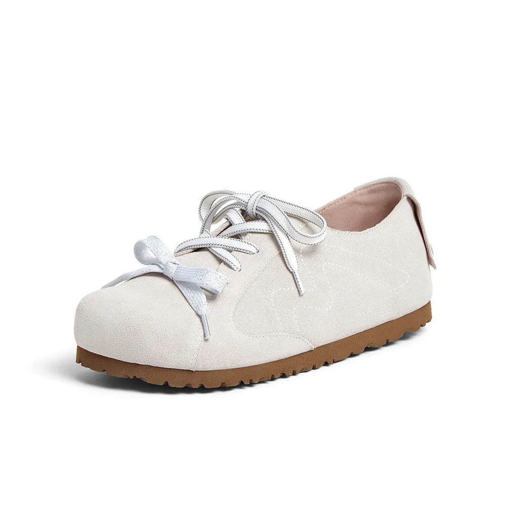 Stq Walking Shoes Casual Lace Up Tennis Shoes MIRABELL Cow Split Leather Casual Shoes (Women)