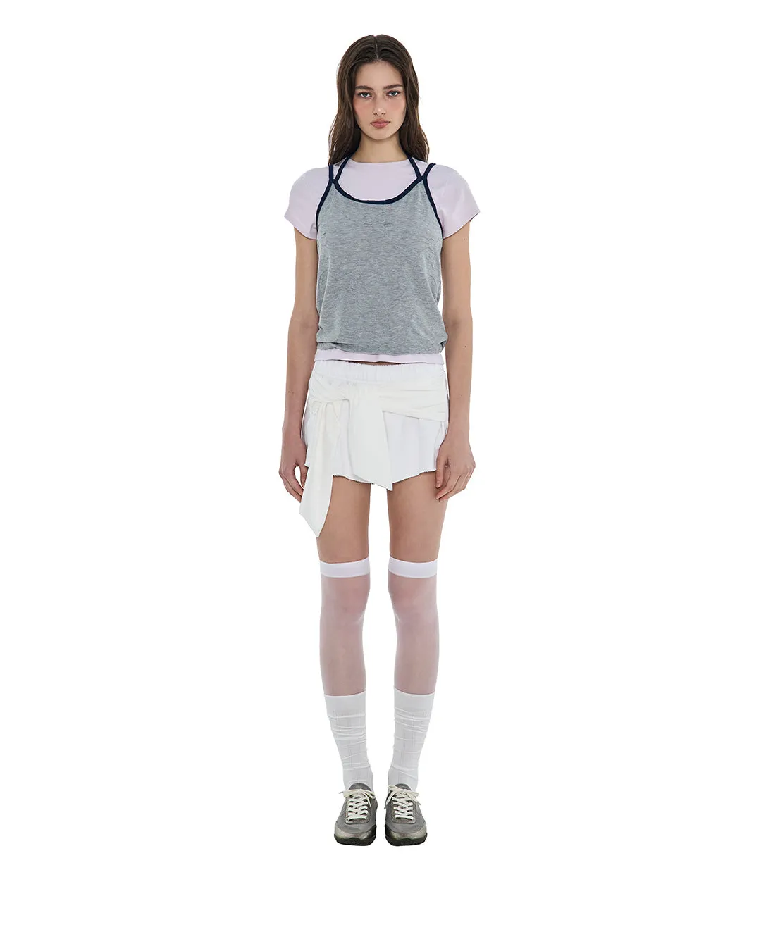 Sophie Flat Sneakers  / Metallic Gray Shoe Inserts For Ballet Flats