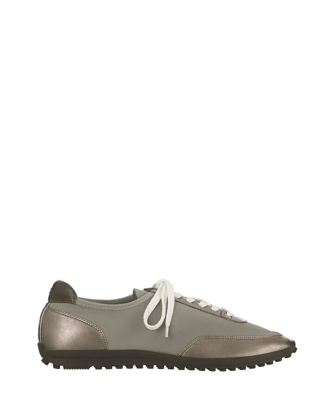 Sophie Flat Sneakers  / Metallic Gray Qvc Shoes Flats