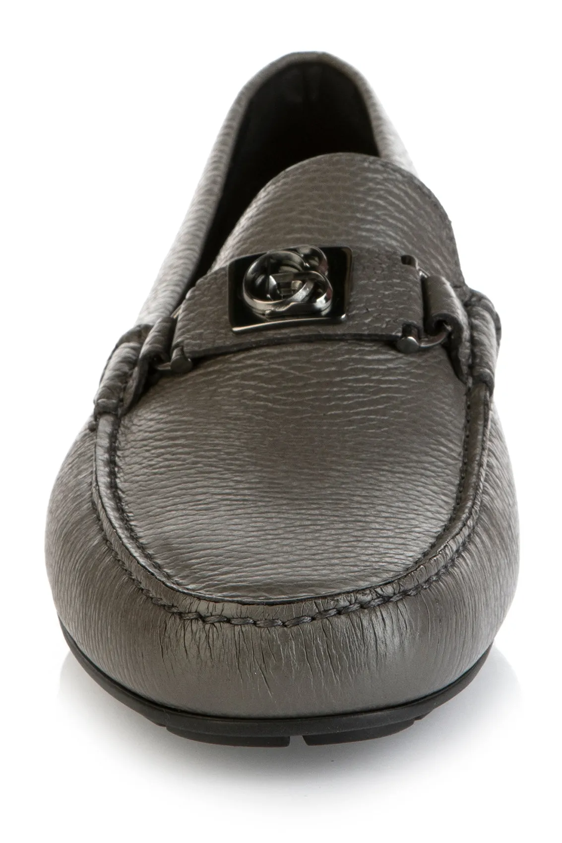 8502 Baldinini Shoes / Gray Piana Loafers