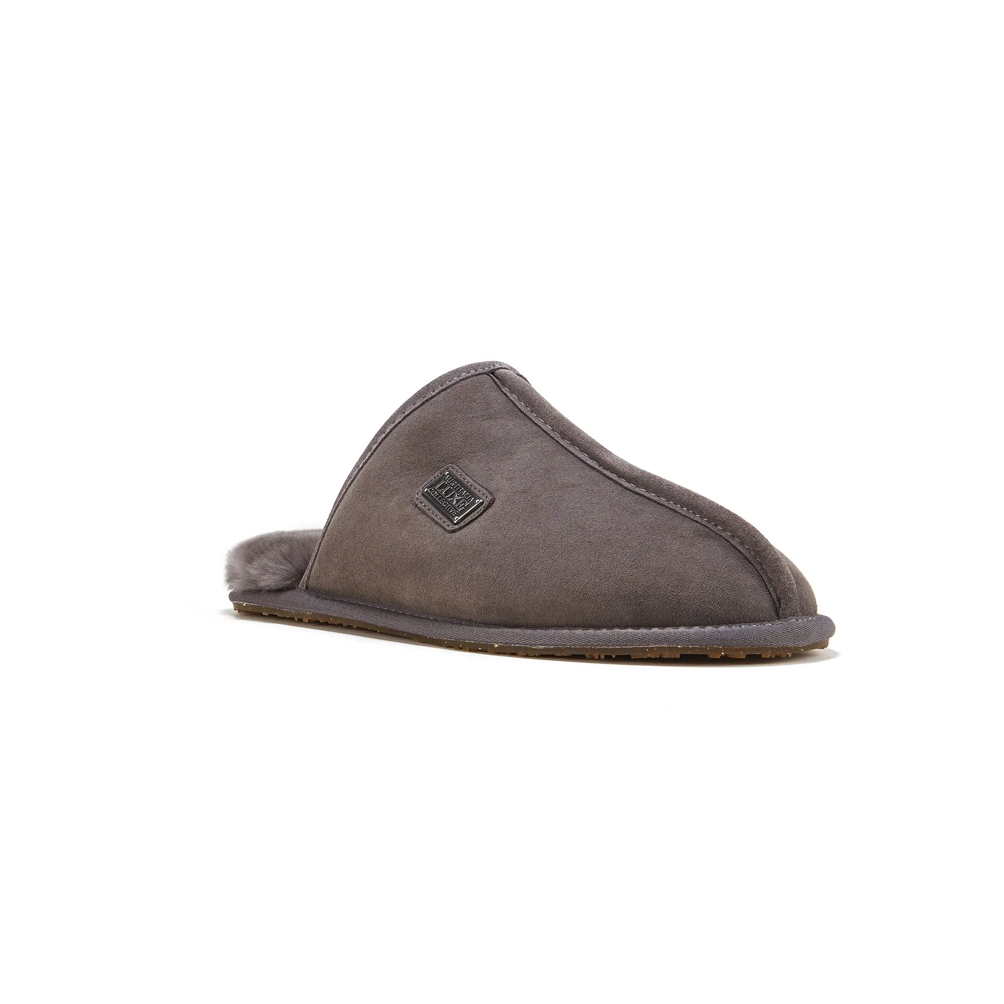 MENS CLOSED MULE GRAY University Slippers