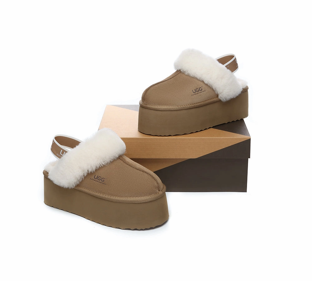 AUSTRALIAN SHEPHERD UGG Slippers Women Slingback Platform Muffin Plus Expensive Slides