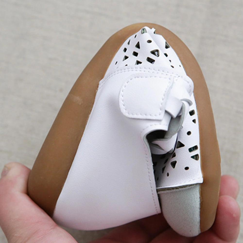 Spliced Hollow-Out Mary Jane Leather Flat Shoes Flats Summer Shoes