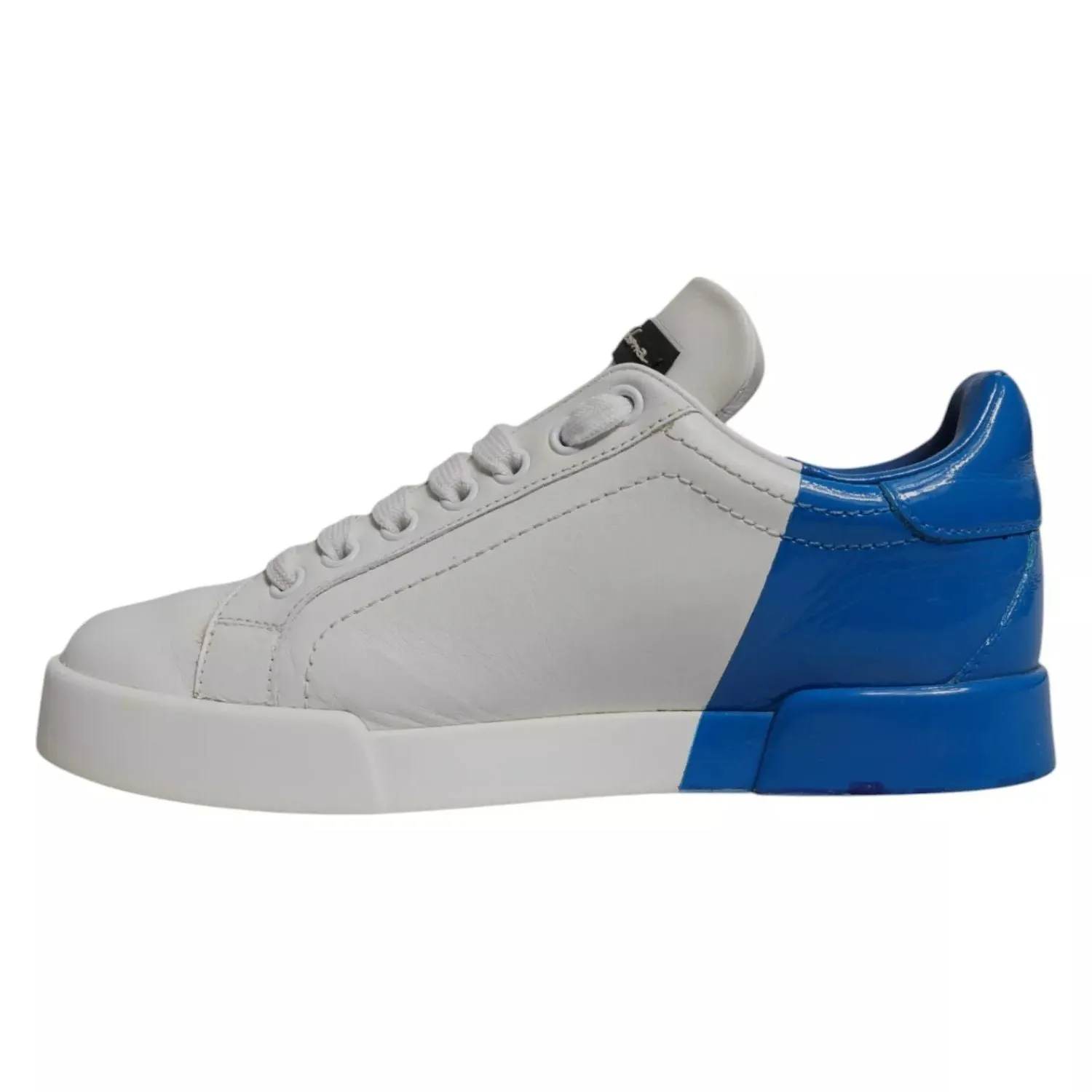 Dolce & Gabbana White Blue Logo Portofino Sneakers Shoes Schutz Platform Sneakers