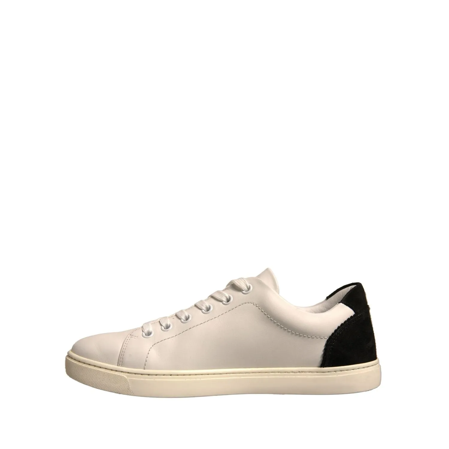 Police Sneakers Dolce & Gabbana White Suede Leather Low Top Sneakers Shoes