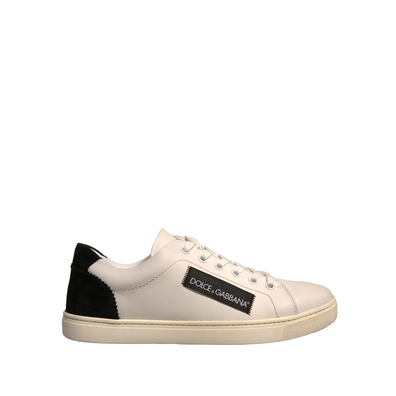 Dolce & Gabbana White Suede Leather Low Top Sneakers Shoes Most Sneakers