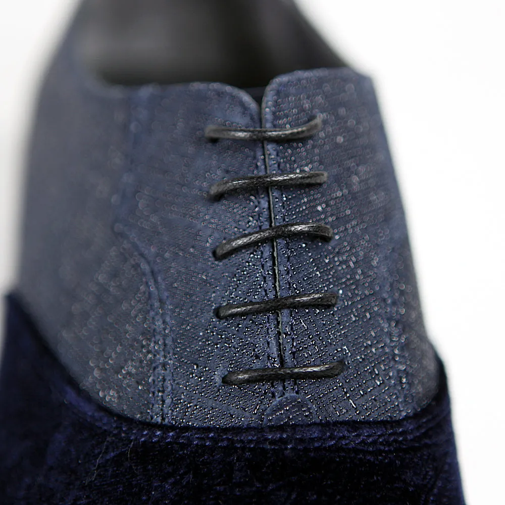004 Rinas Couture Shoes / Blue Casual Leather Work Shoes