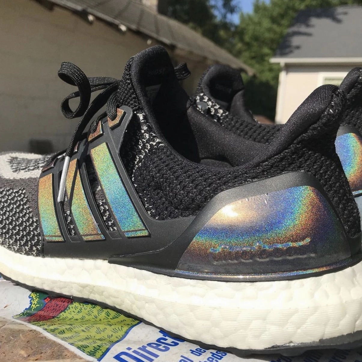 Adidas Runfalcon 2.0 Running Shoe Steel Gray Color Shift Stripes for Ultra Boost