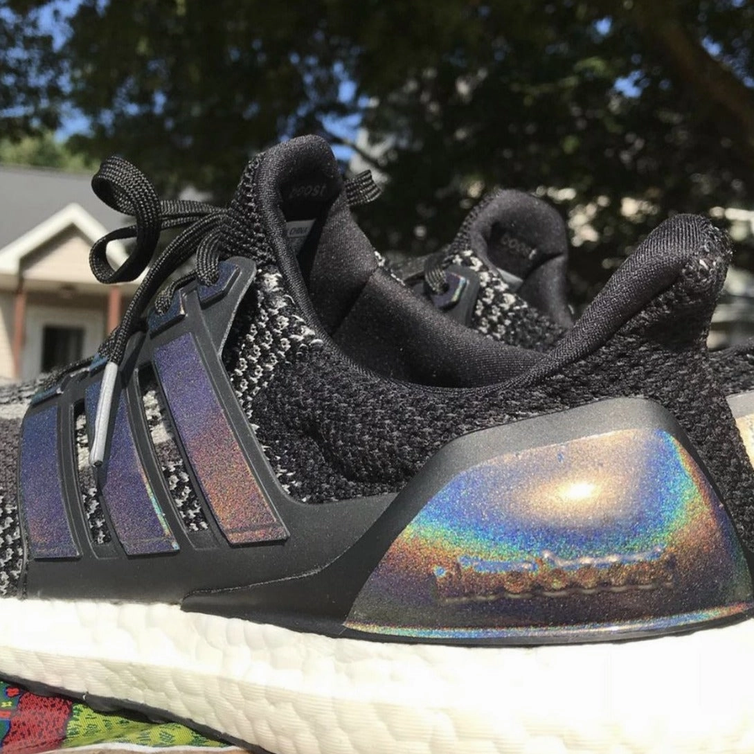 Adidas Wide Shoes Steel Gray Color Shift Stripes for Ultra Boost