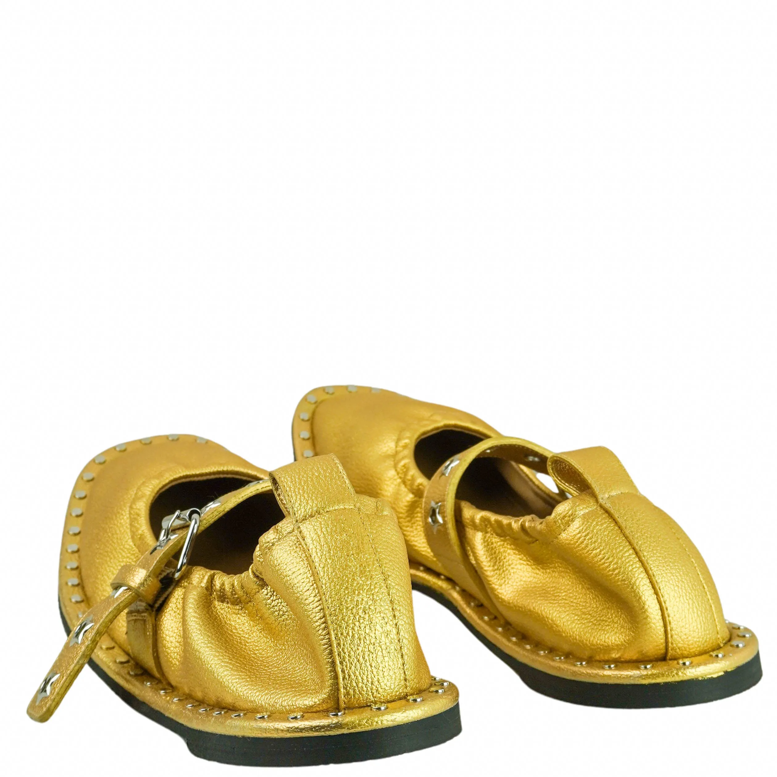 Cheap Running Shoes Stella McCartney Falabella Metallic Flats in Gold