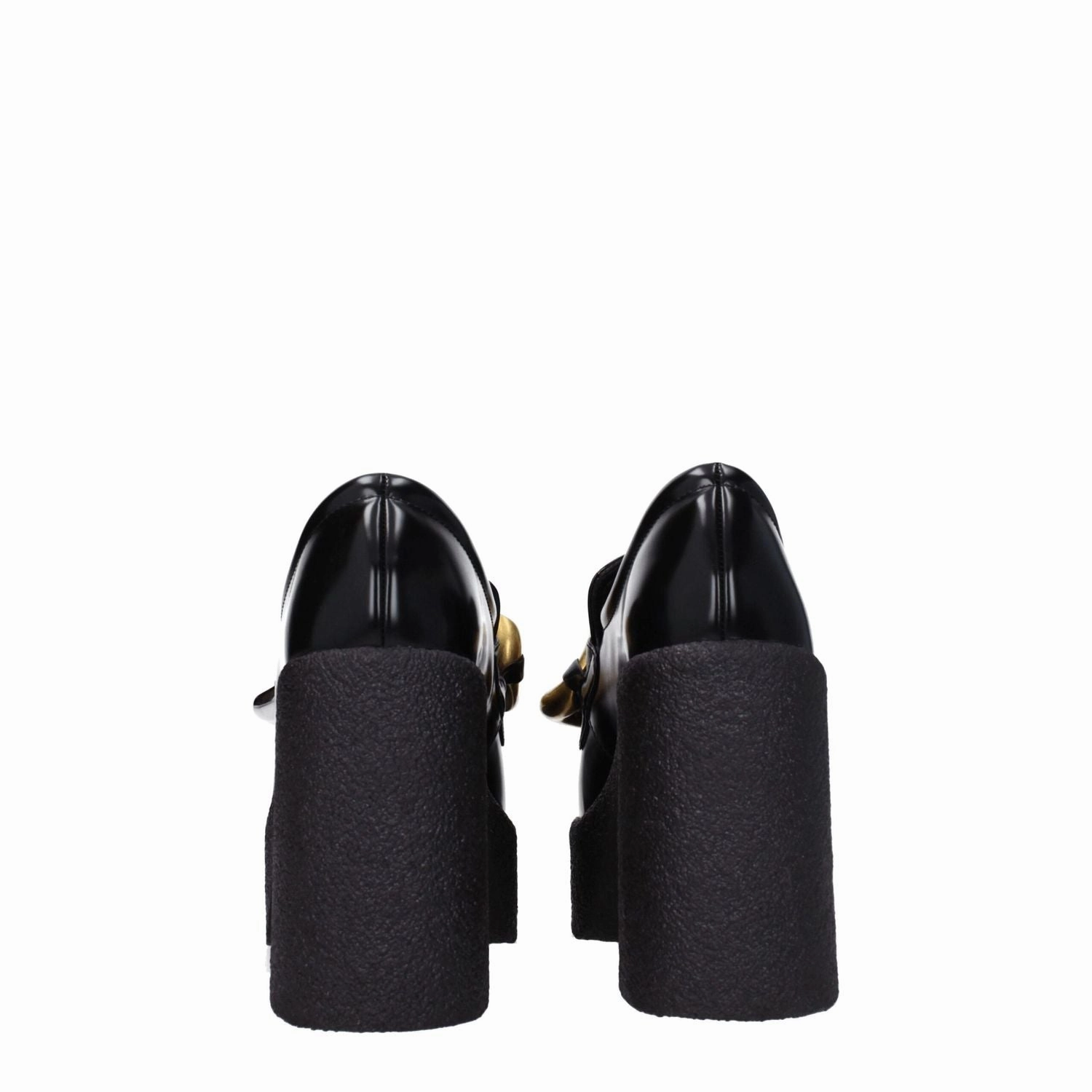 Dolce And Gabbana Loafers Stella McCartney Black Leather Platform Loafers