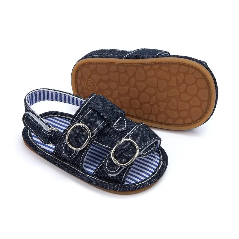 Iridescent Sandals Denim Sandals