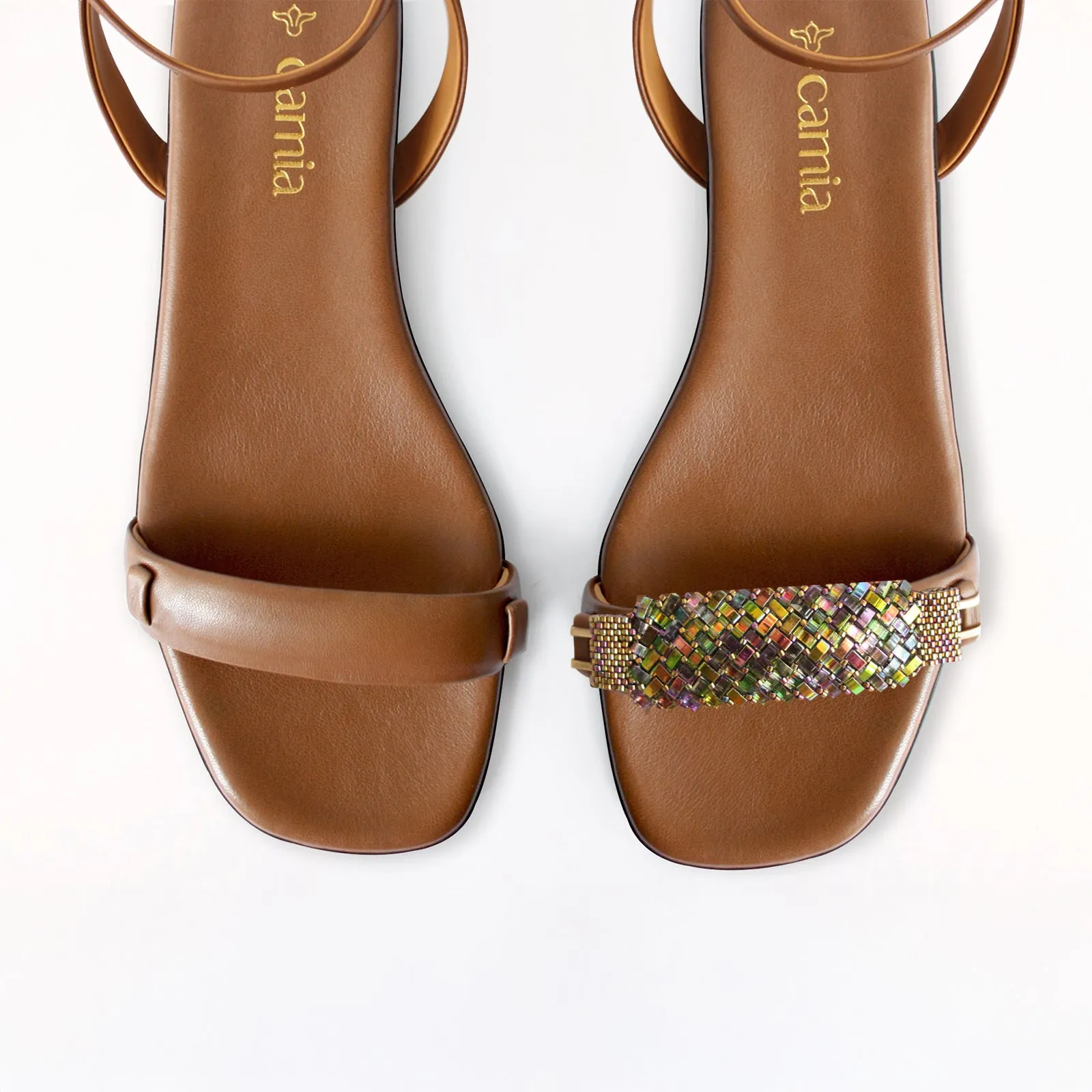 Espresso Swap Sandal Aqua Unusual Flat Shoes