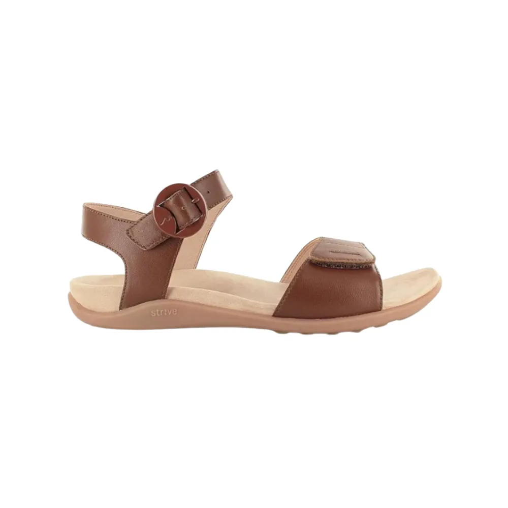 Styles Of Flip Flops Strive Bay  Womens Supportive Comfort Sandal (Tan) 20543TAW