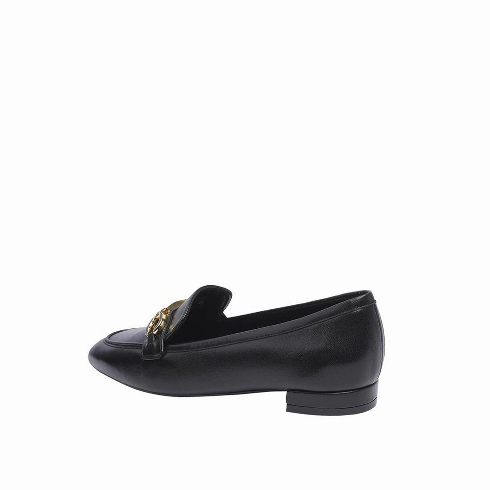 Stuart Weitzman Black Calfskin Slip-On Loafers North Face Loafers