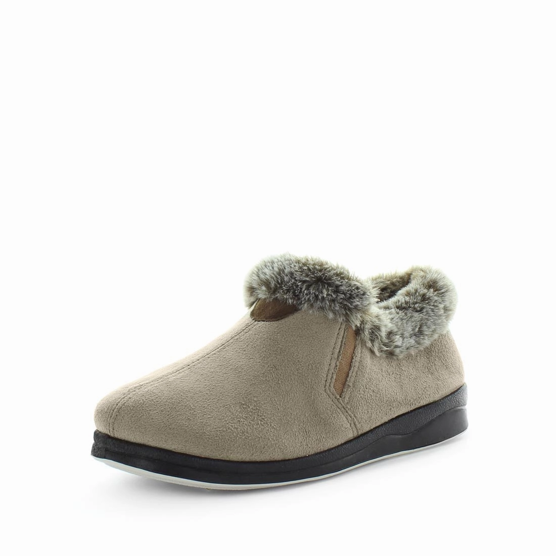 Panda Elivia Women's Bootie Slippers - Taupe Ugg Sherpa Slippers