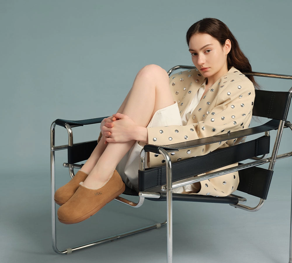 Slides New AUSTRALIAN SHEPHERD UGG Slippers Sheepskin Wool Ankle Clog Brett