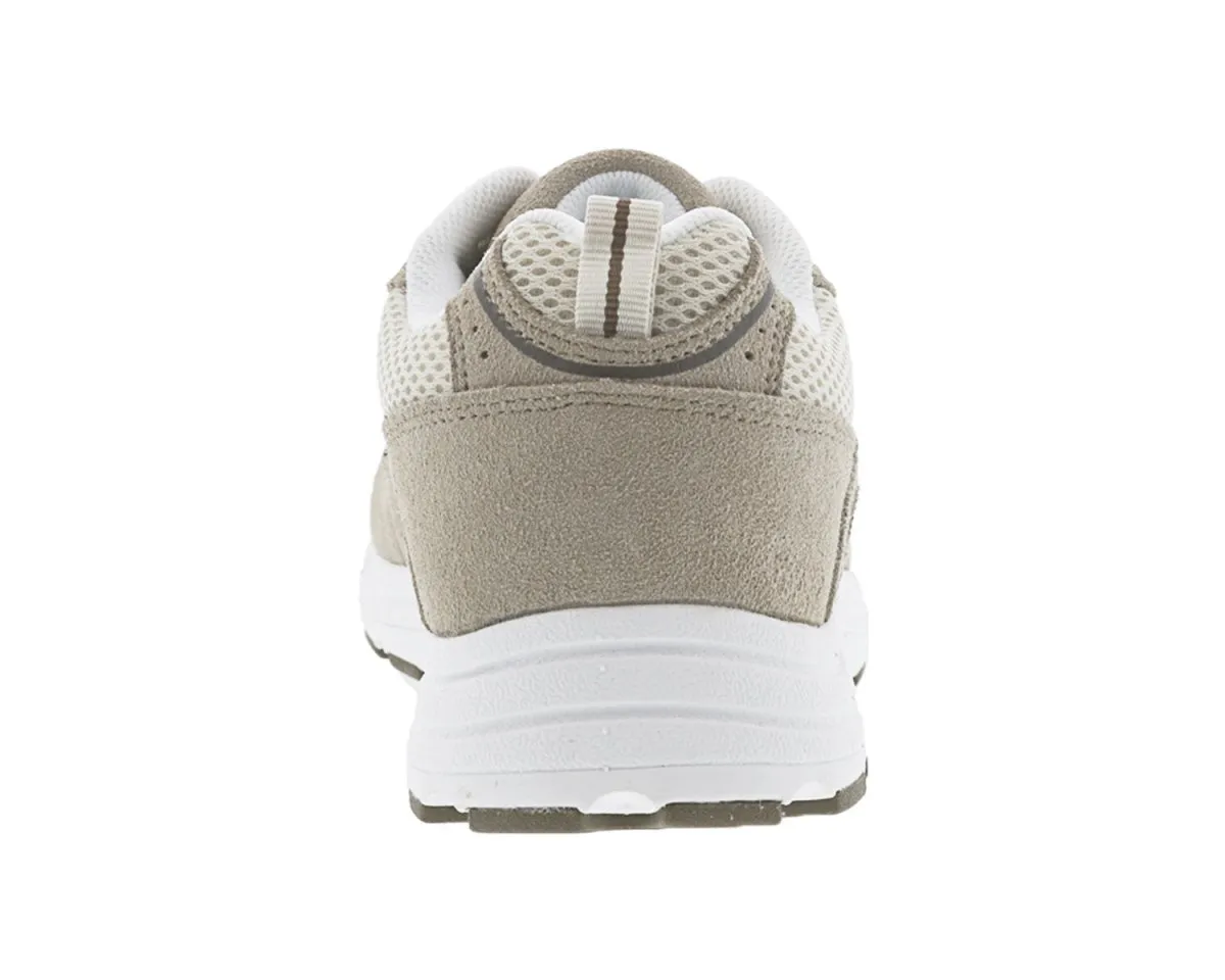 Drew Shoe Athena Women's Therapeutic Extra Depth Shoe: Cream Suede / Mesh 8 WW Lace Zegna Stitch Sneakers