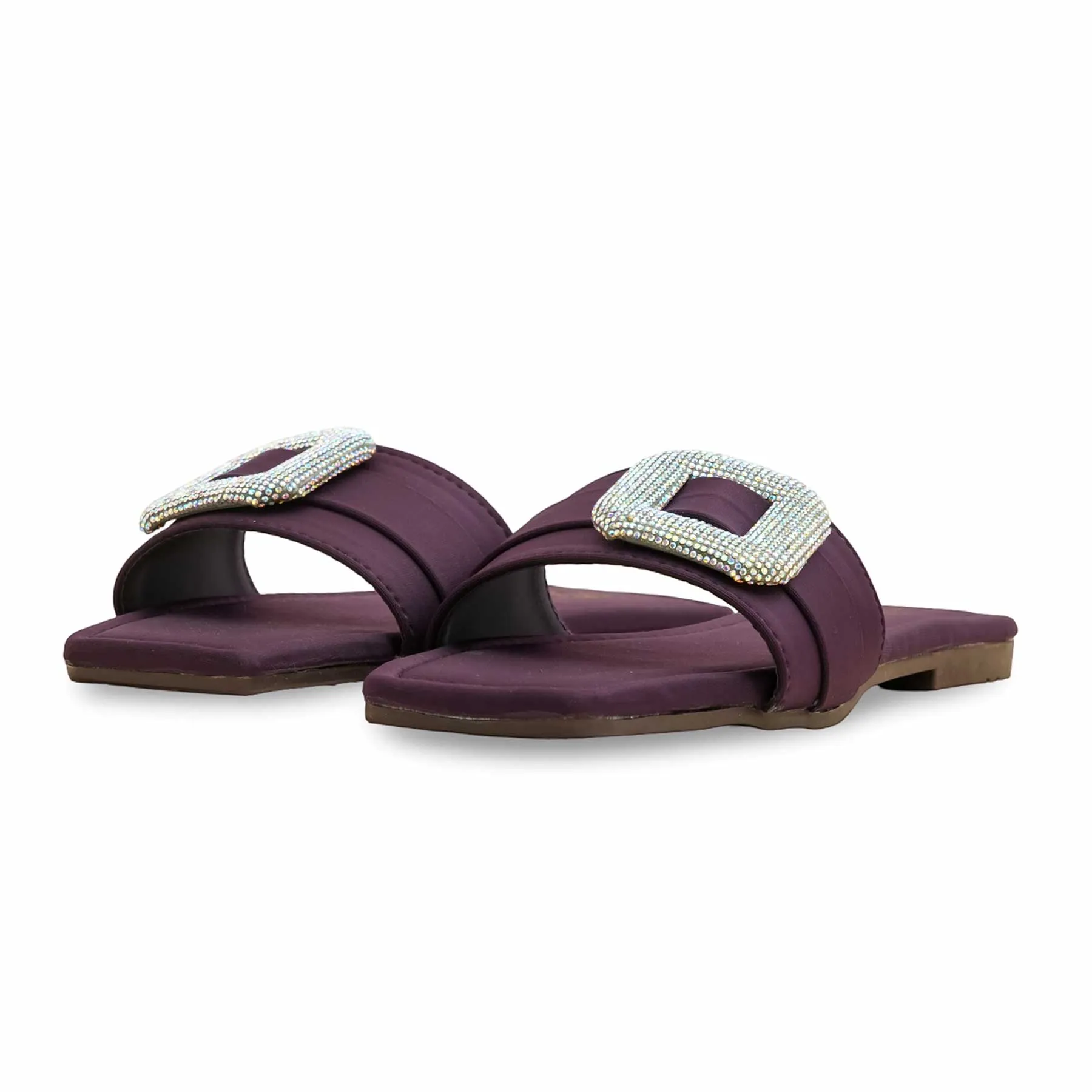 Purple Casual Slipper CL2104 Casual Shoes With White Sole