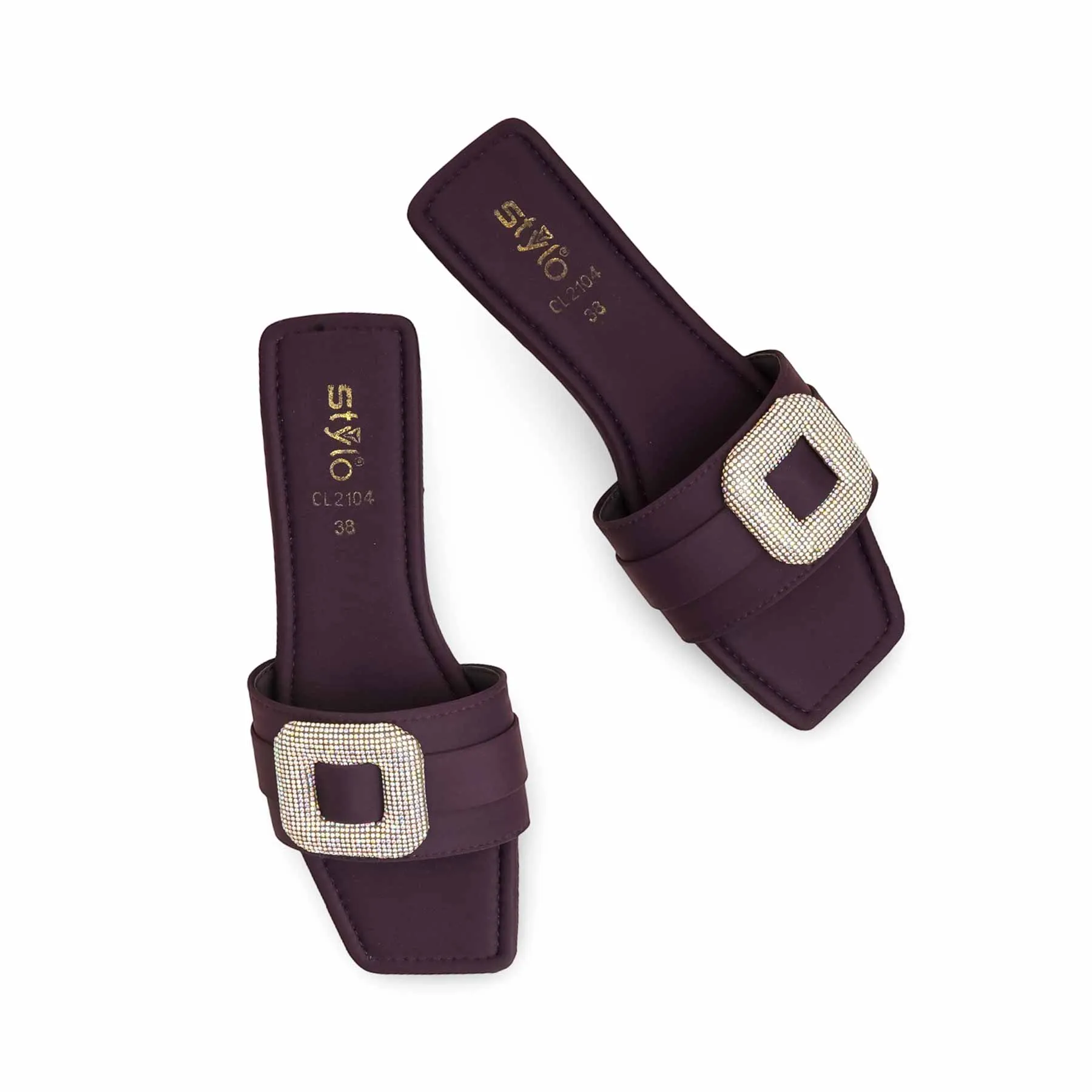 Purple Casual Slipper CL2104 Casual Brown Shoe