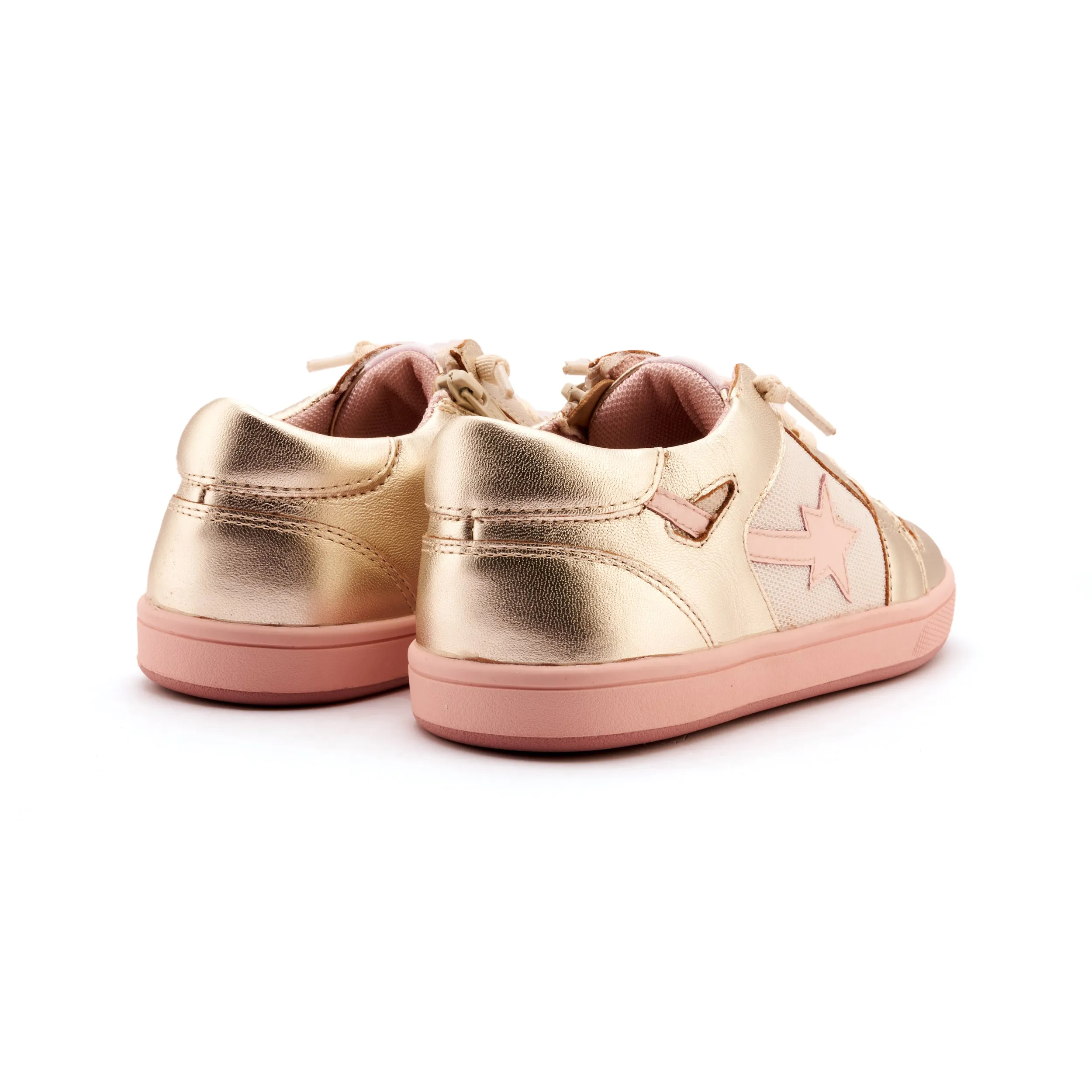 Old Soles Girl's Star Runner Casual Shoes - Gold / Nacardo Dalia / Kiss 1950s Casual Shoes