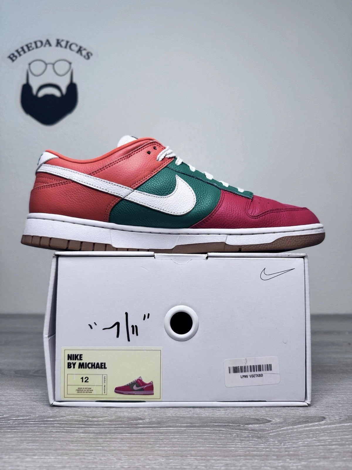 Size 12 - Nike Dunk Low By You Nike ID Mens 7/11 Inspired Dunk AH7979-992 Asic Shoe