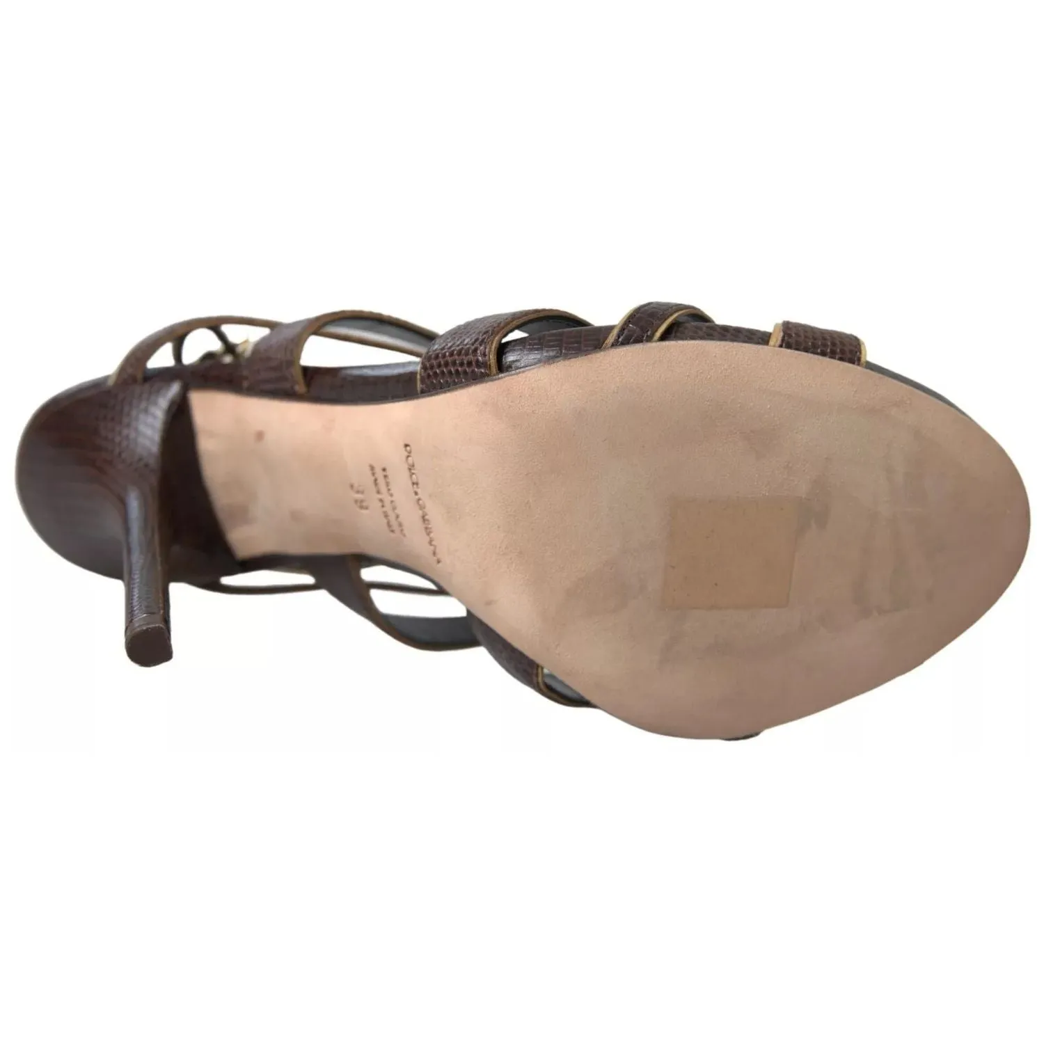 Dolce & Gabbana Brown Ankle Strap Stiletto Heels Sandals Shoes Sandals With The Strap