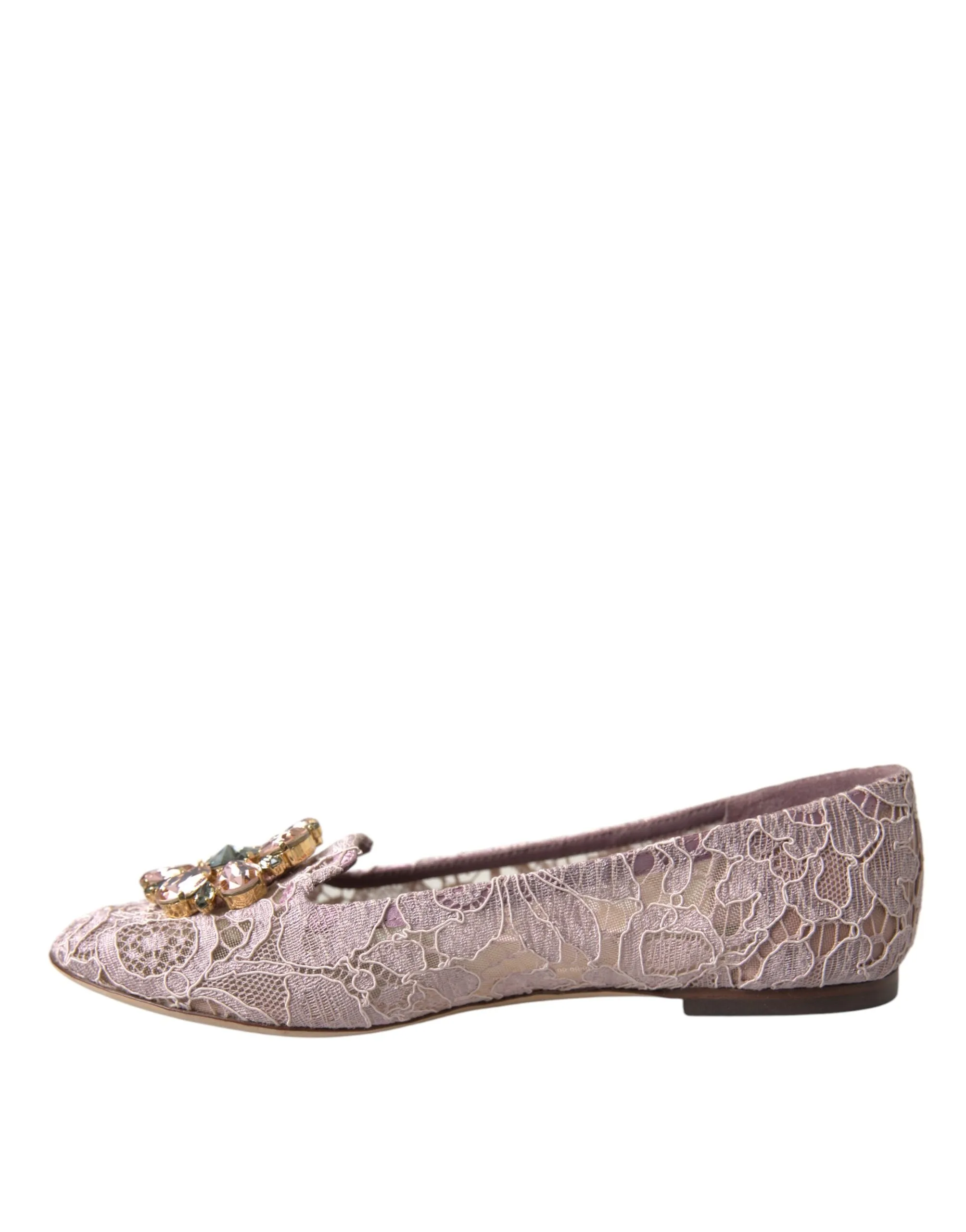 Best Venetian Loafers Pink Lace Crystal Ballet Flats Loafers Shoes