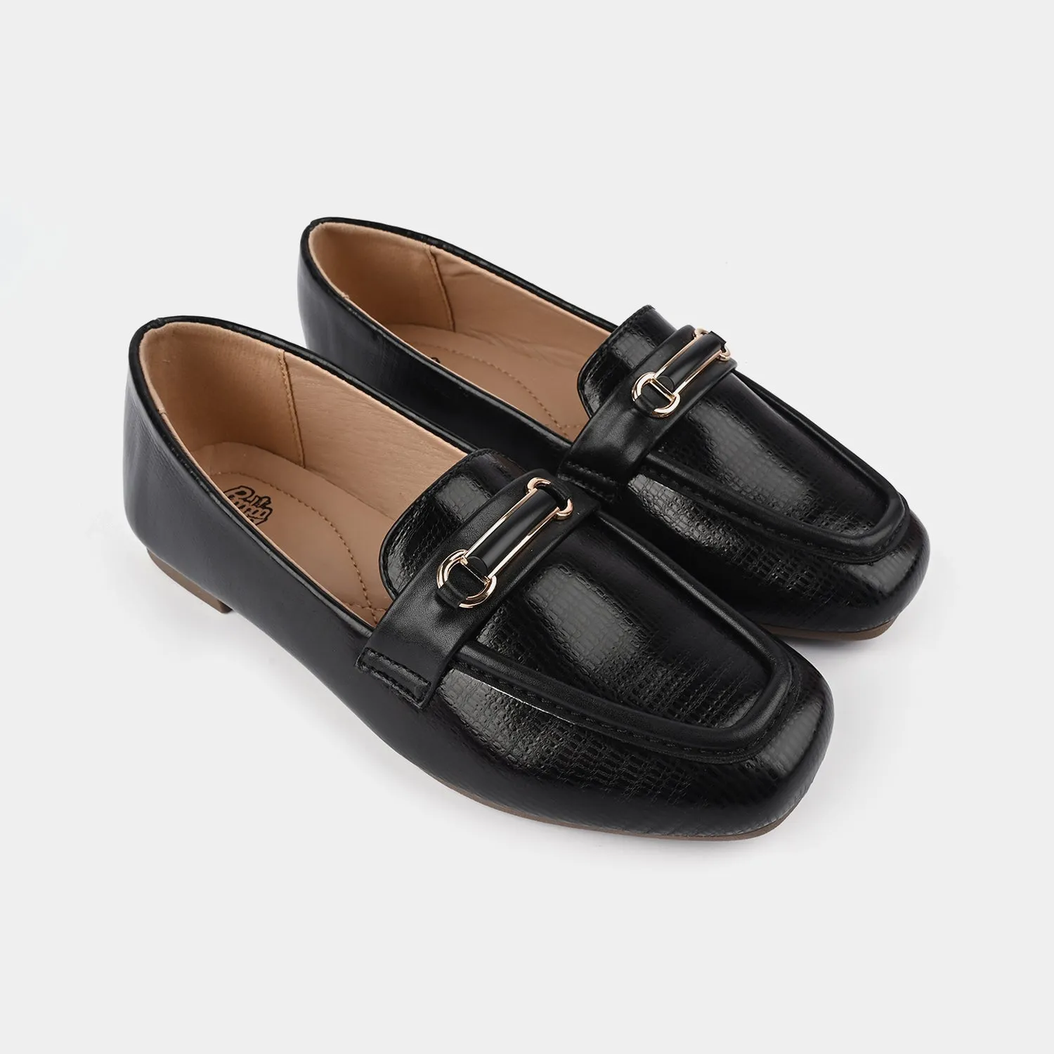 Bit Loafers With Suit Girls Loafer OS-05-BLACK