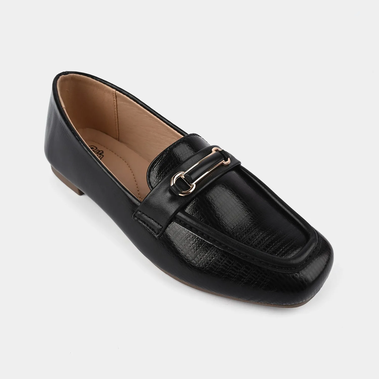 Girls Loafer OS-05-BLACK Loafers Heels