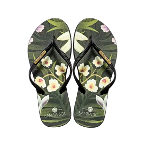 Samba Sol Womens Fashion Collection Flip Flops - Flowers Sassy Flip Flops