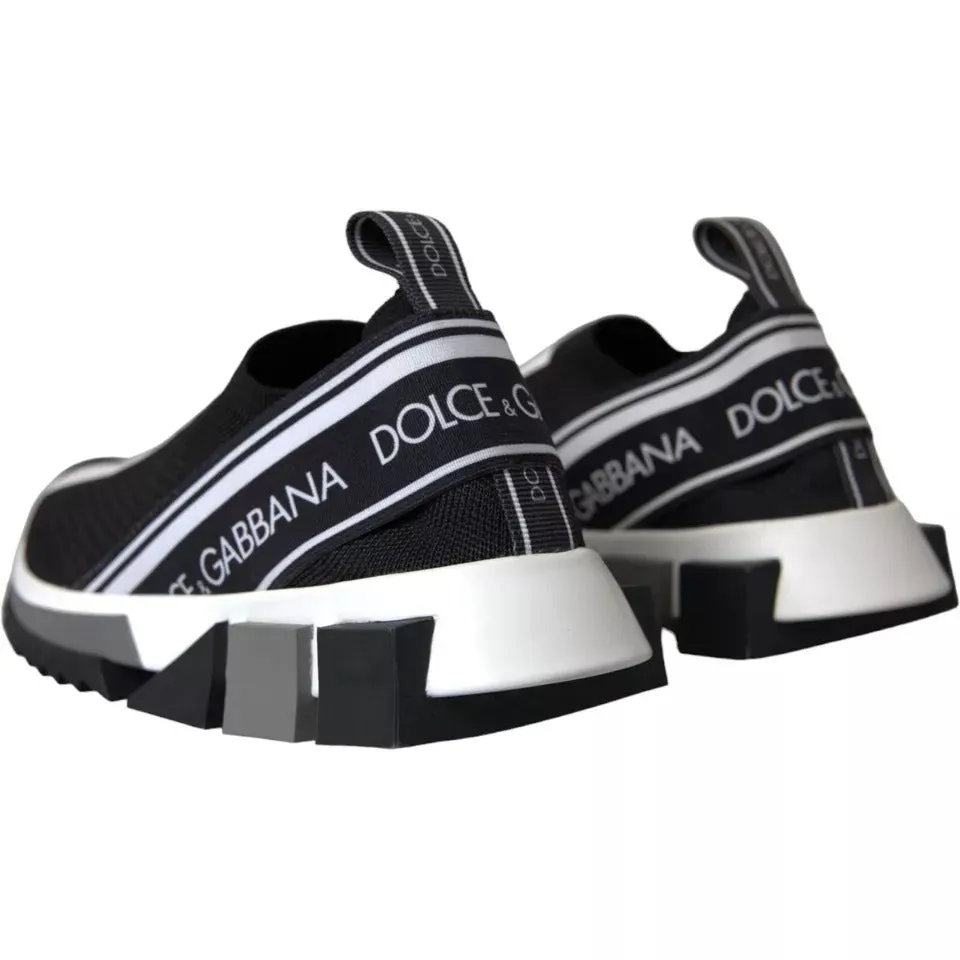 Dolce & Gabbana Black White Slip On Sorrento Sneakers Shoes Sneakers On Motorcycle