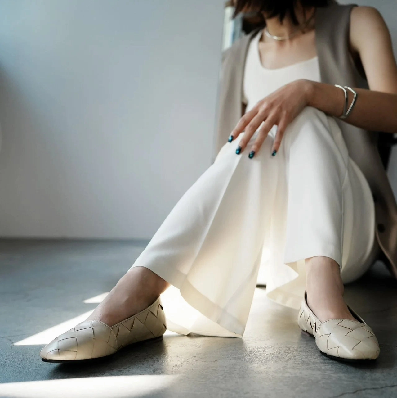 Loafers Open Back SS23 731088 | Kikka - Mesh Loafers | Yuko Imanishi 