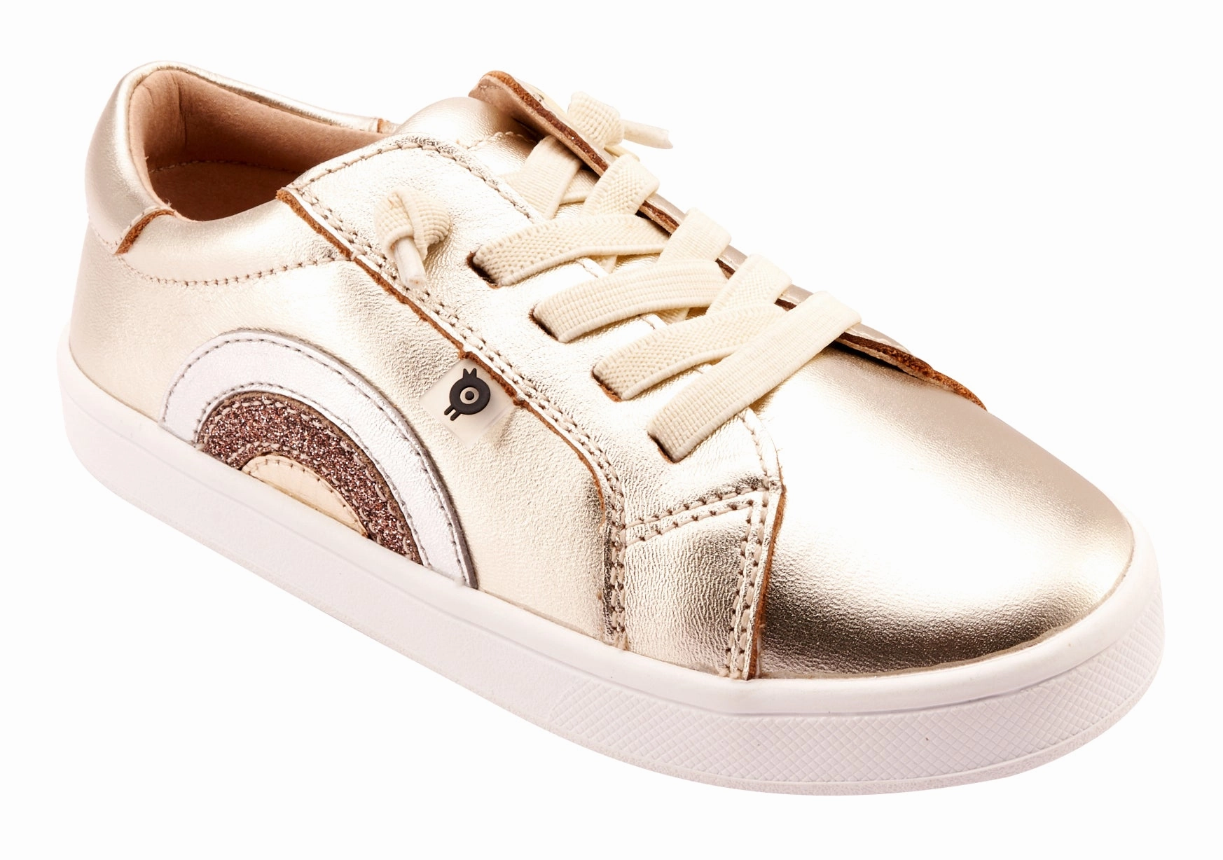 Old Soles Girl's 1010 Rainbow Jumpa Casual Shoes - Titanium / Silver / Glam Choc / Gold Leather Slip On Shoes Casual