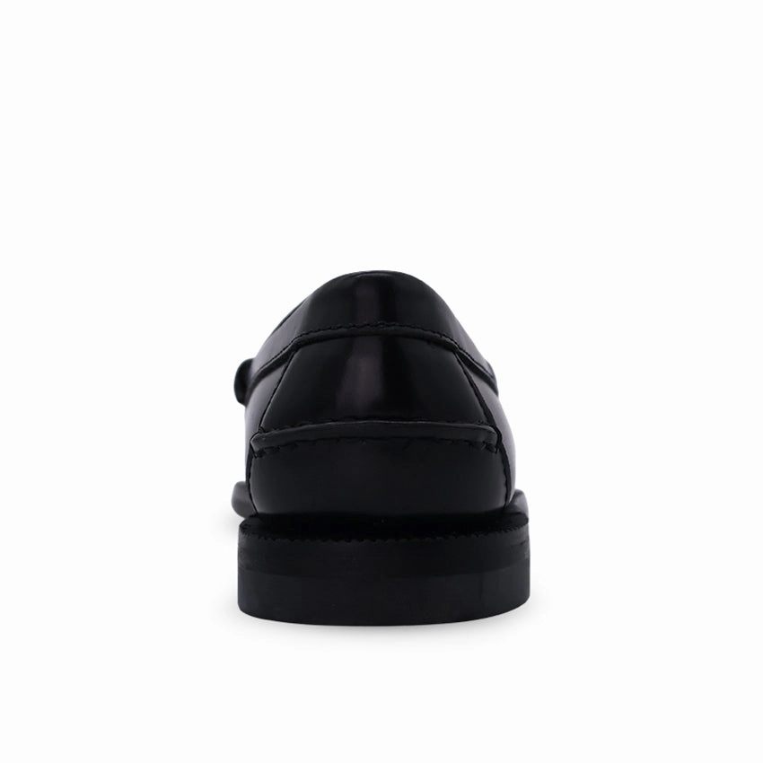 Leather Driving Loafers Classic Dan Women's Shoes - Black Multi