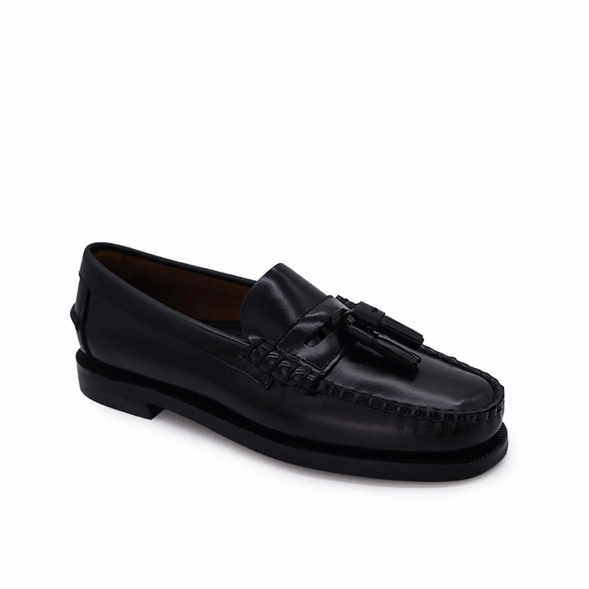 Real Alligator Loafers Classic Dan Women's Shoes - Black Multi
