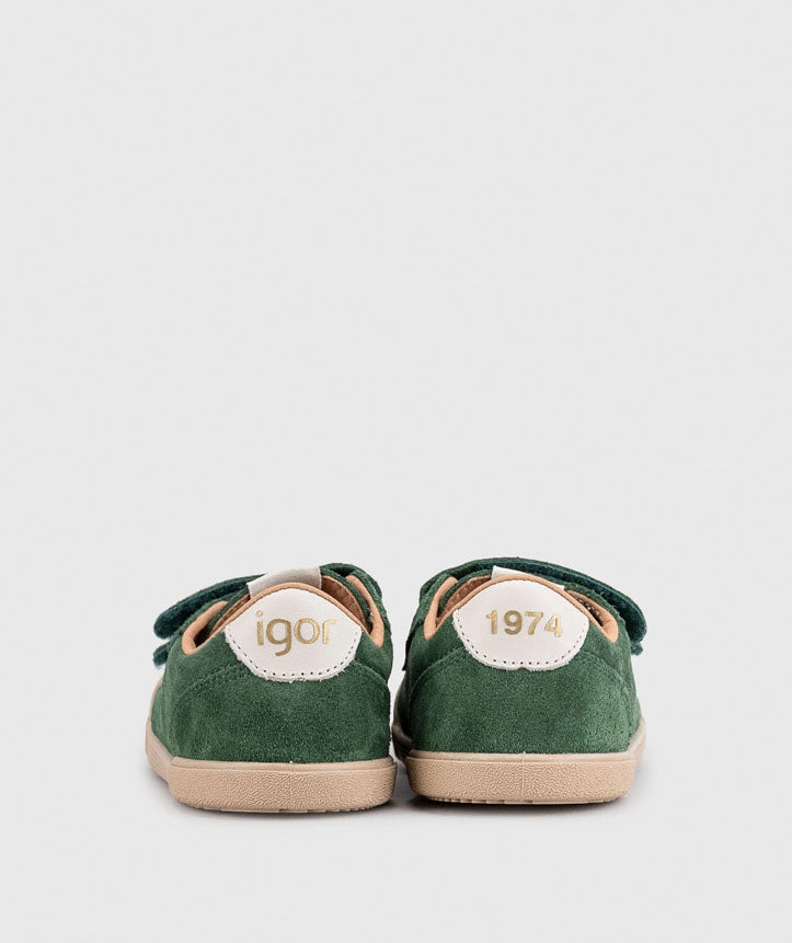 Igor Boy's and Girl's Tennis Suede Shoes - Verde Mules Shoes Flats