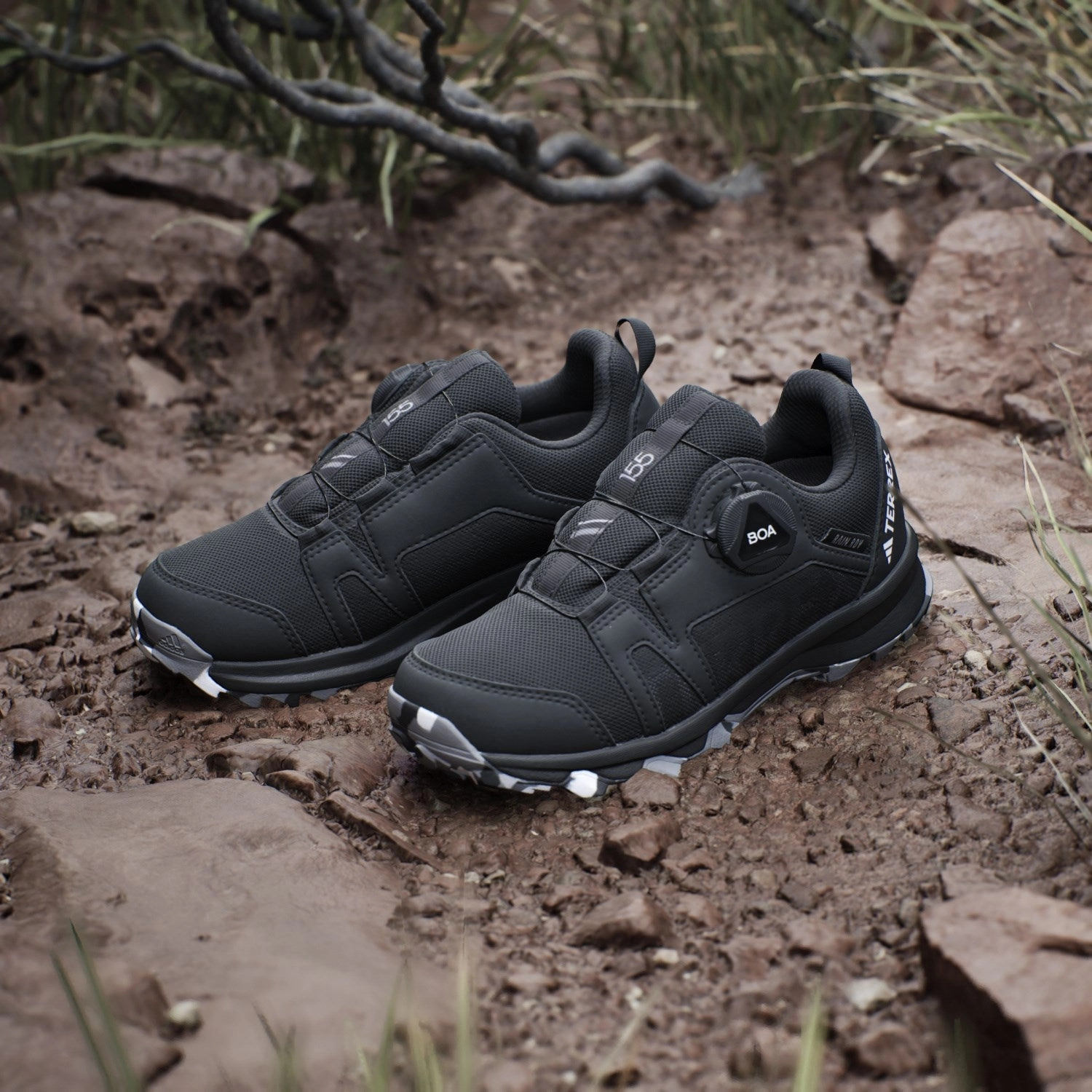 adidas Originals Core Black/Ftwr White/Grey Three Terrex Agravic Boa R.Rdy K Shoe Adidas Racer Running Shoes