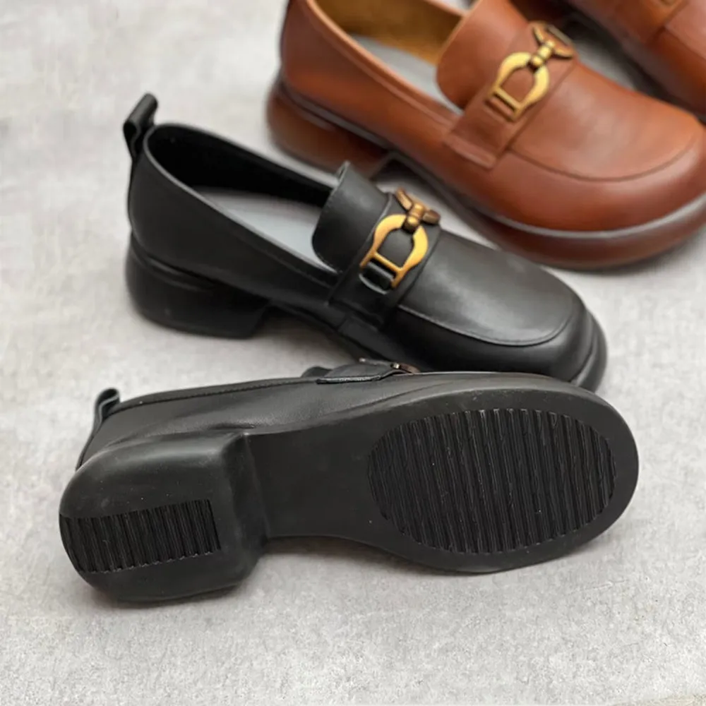 Polo Club Loafers Leather Round Toe Comfortable Loafers Shoes