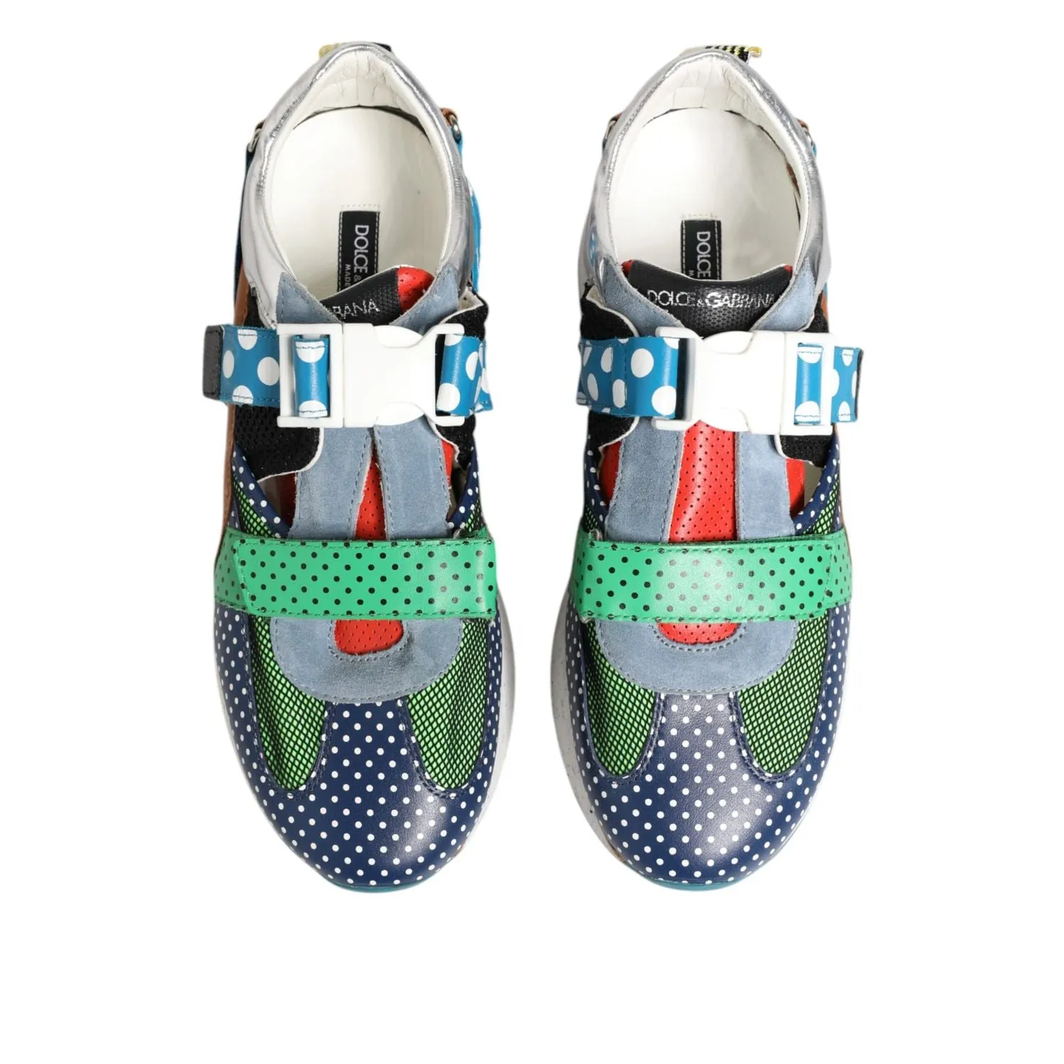 Dolce & Gabbana Multicolor Leather Low Top Sneakers Shoes Clarks Slip On Sneakers