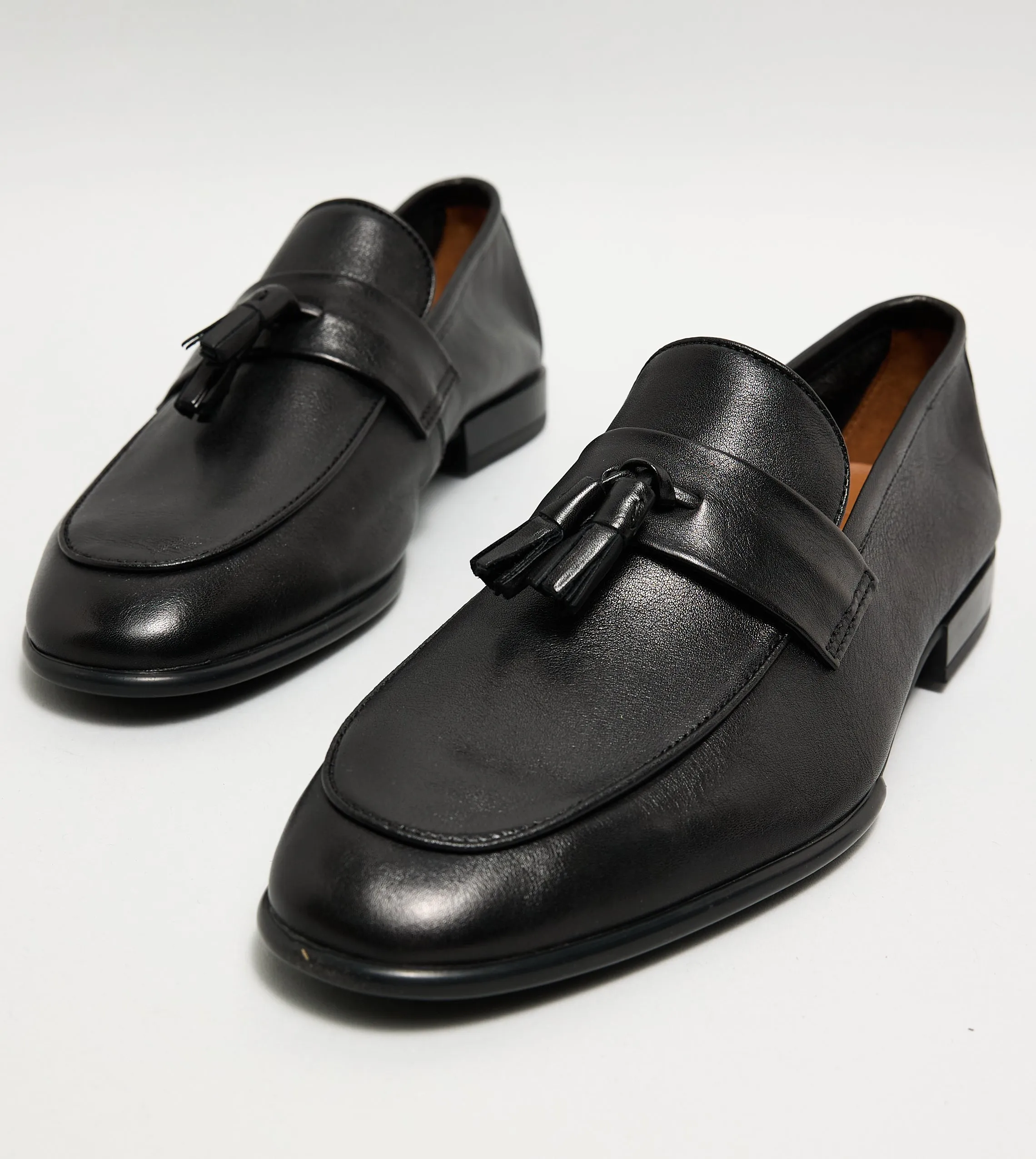 SWIFTON BLACK LOAFERS & MOCCASSINS Union Loafers Cafe