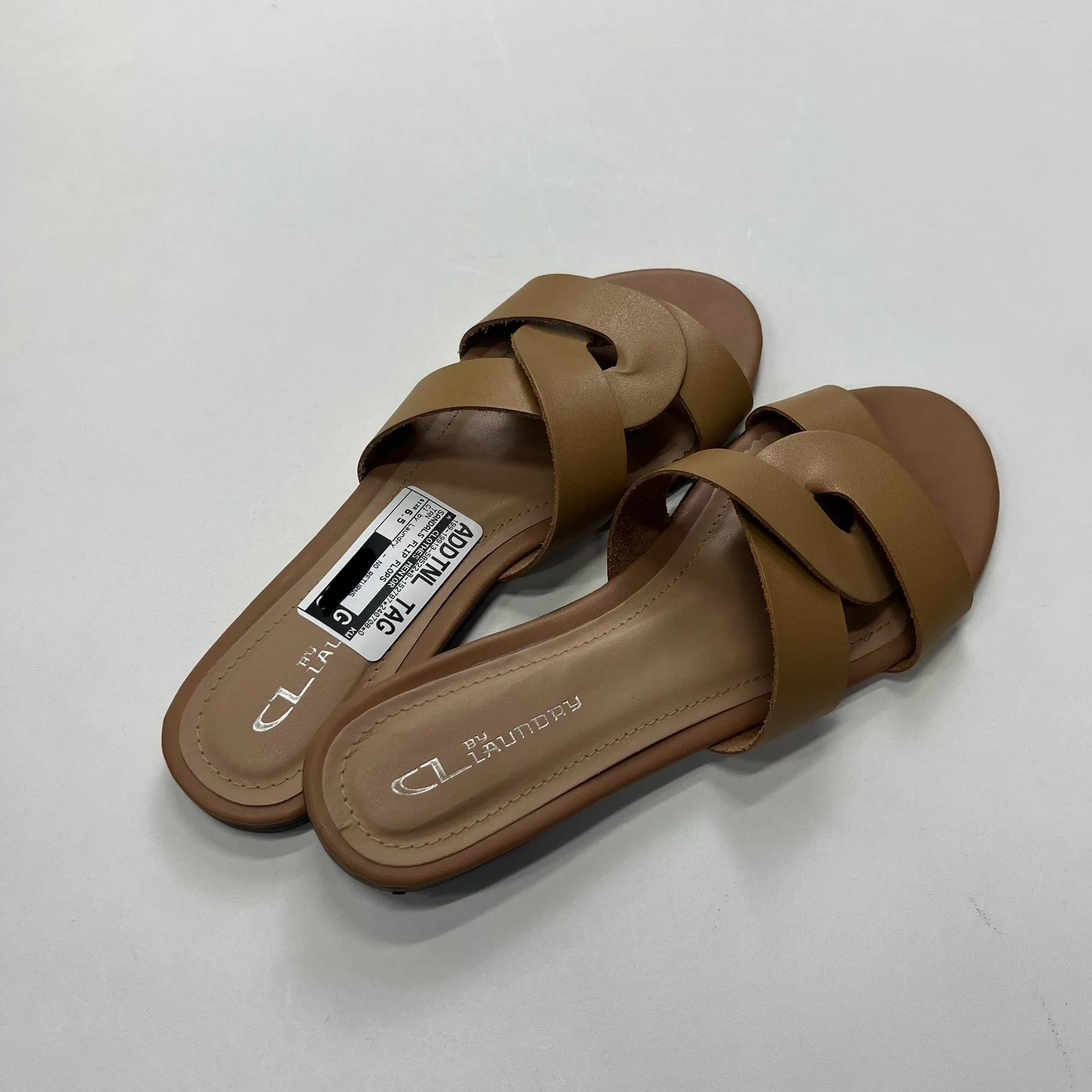 Tan Sandals Flip Flops Cl By Laundry, Size 6.5 Uspa Flip Flops