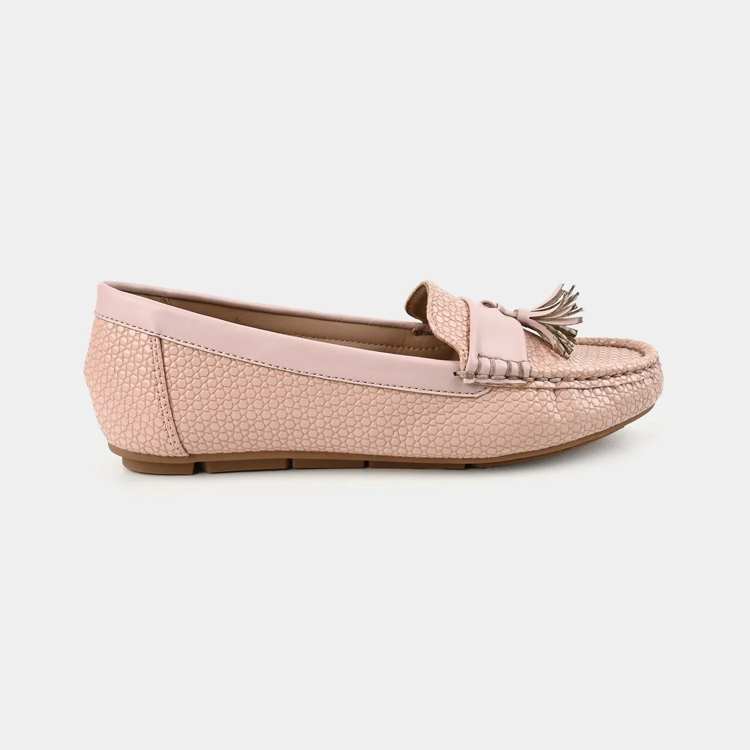 Horsebit Accent Loafers Teens Girls Loafers OS-06-Tea Pink