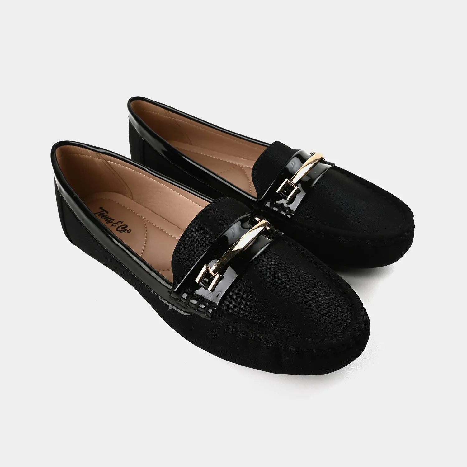 Teens Girls Loafers OS-07-BLACK Oak And Fort Loafers