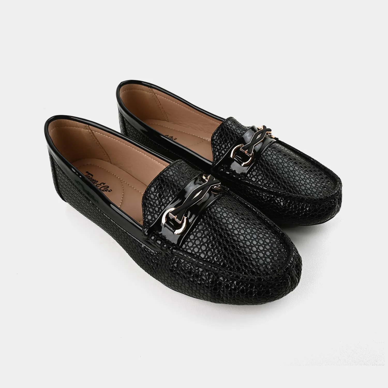 Teens Girls Loafers OS-08-BLACK Loafers Looks