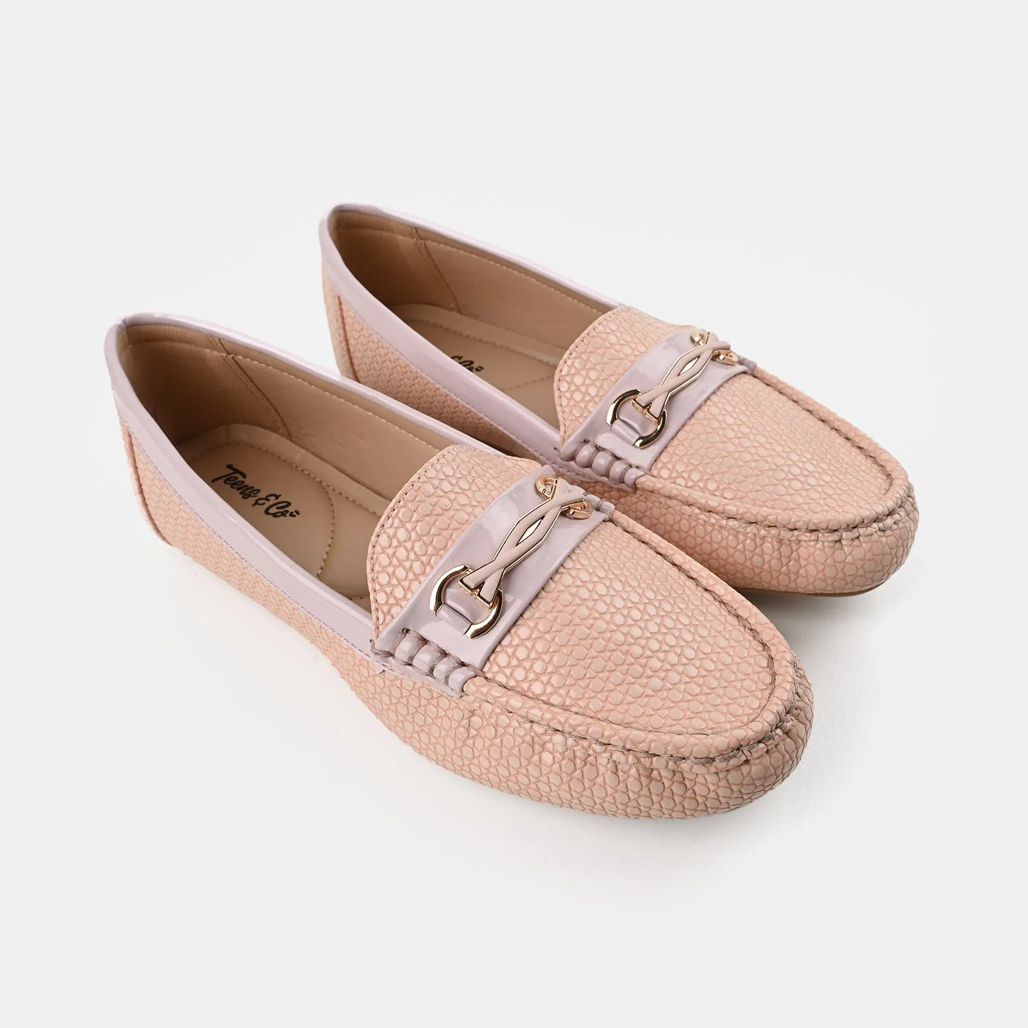 Teens Girls Loafers OS-08-Pink Loafers Glory Rafting