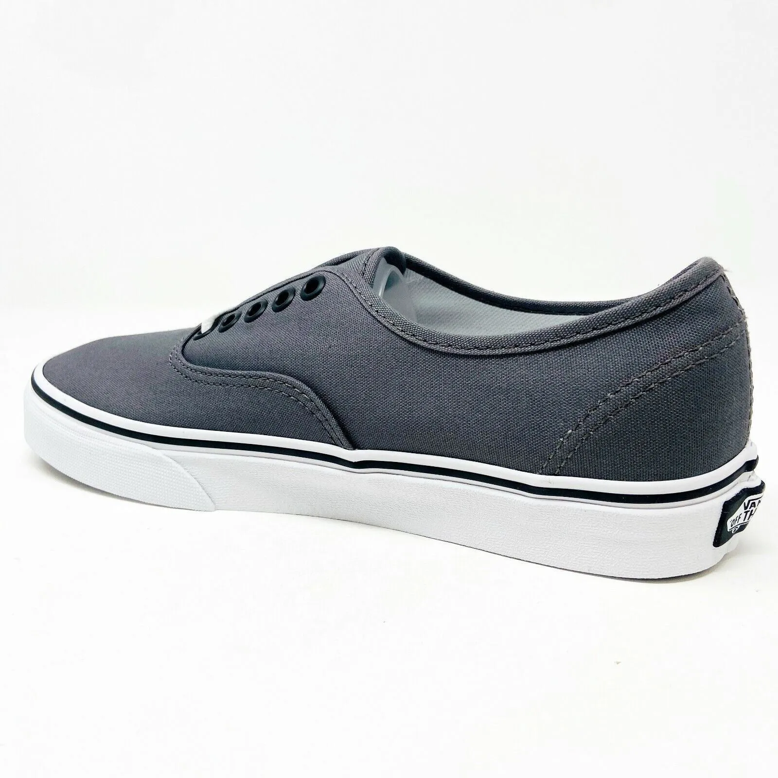 VANS Authentic Pewter Gray Black Womens Classic Casual Shoes Business Casual Skate Shoes