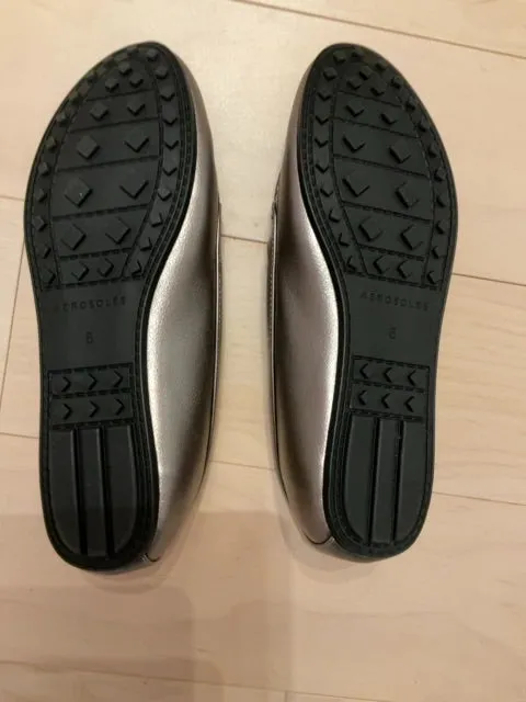 Milano Loafers METALLIC SILVER AEROSOLES LOAFERS 8