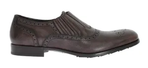 Brown Leather Dress Loafers No Show Socks Loafers